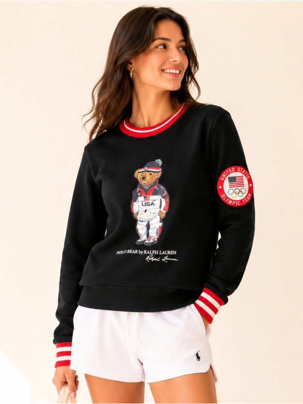 Polo Ralph Lauren Olympic Polo Bear Sweatshirt USA Collector Women’s Size S